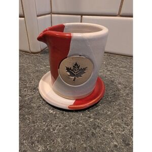 Vermont Studio Pottery  Red/White Hotelware Golden Stage Inn Handmade